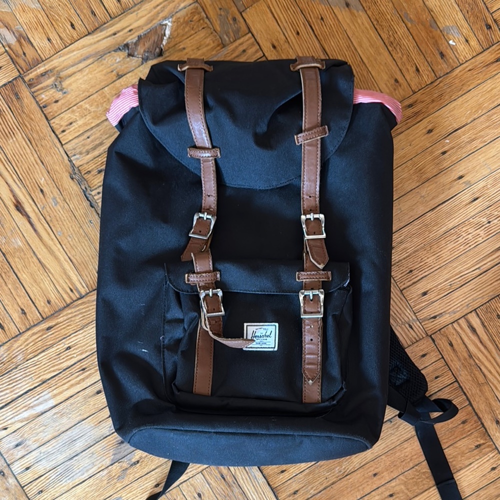 Herschel Supply Company Black and Brown Backpack with Classic Design
